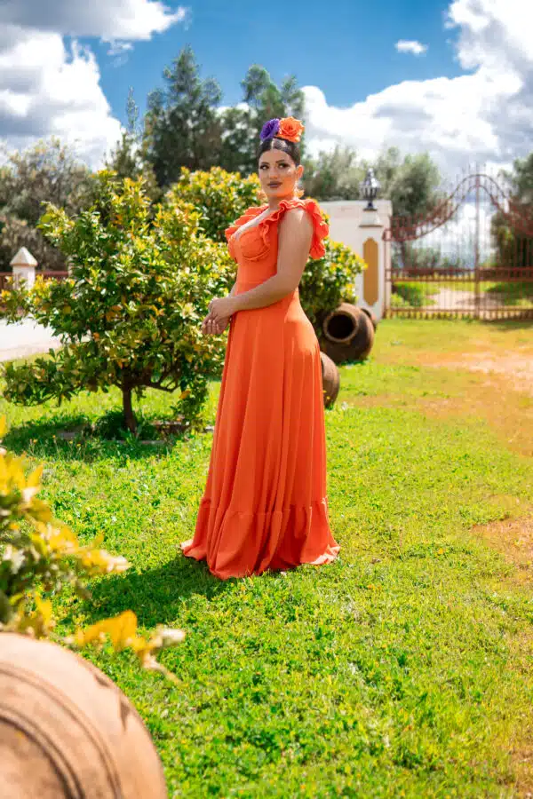 Vestido Flamenca Naranja
